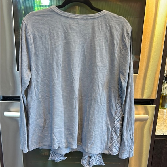 NWOT Style & Co Blue and Gray Long Sleeve Tee - Picture 3 of 3
